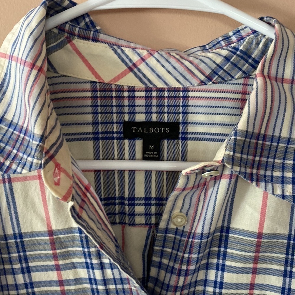 Talbots plaid top - Picture 2 of 5